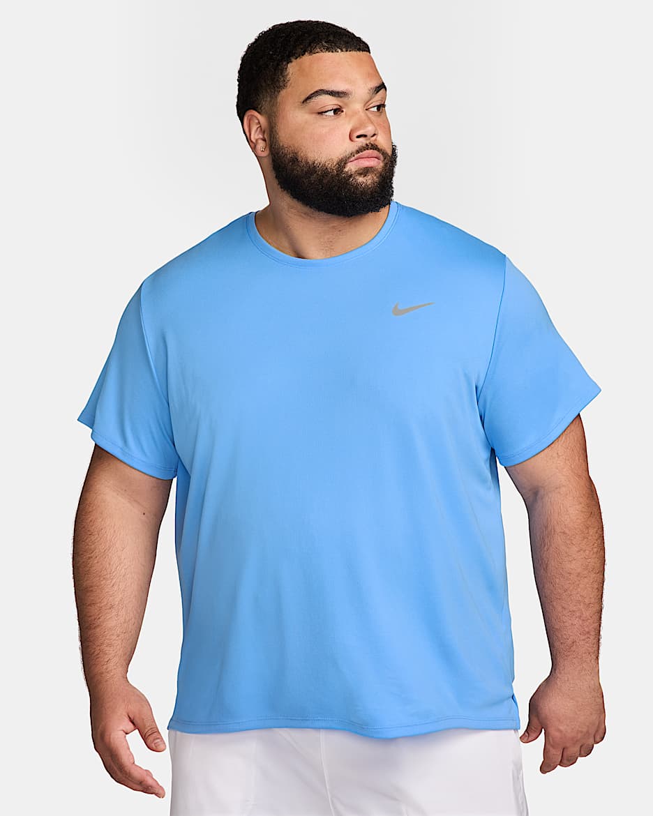 Nike Miler Men s Dri FIT UV Short Sleeve Running Top. Nike UK